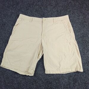 Columbia Mens Size 36 Washed Out Hiking Shorts Cotton Beige 10" Inseam Gorpcore